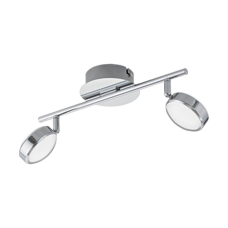 Chromen moderne plafondspot, Tjark, staal, 5w 3000K (warm wit) LED