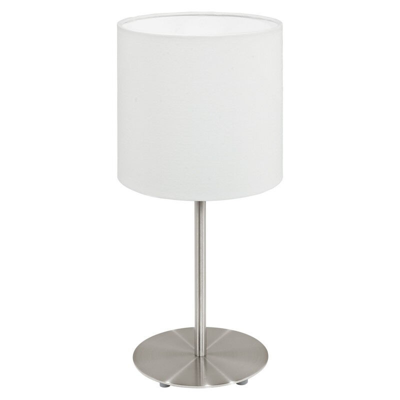 Witte moderne tafellamp stof, Abano, met schakelaar