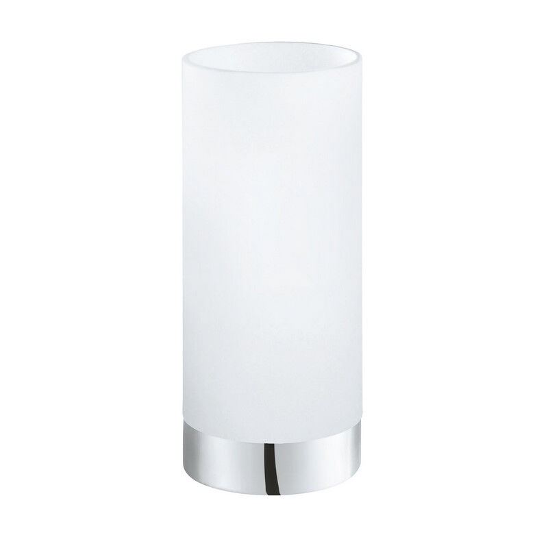 Chromen moderne tafellamp glas, Asiye, met schakelaar