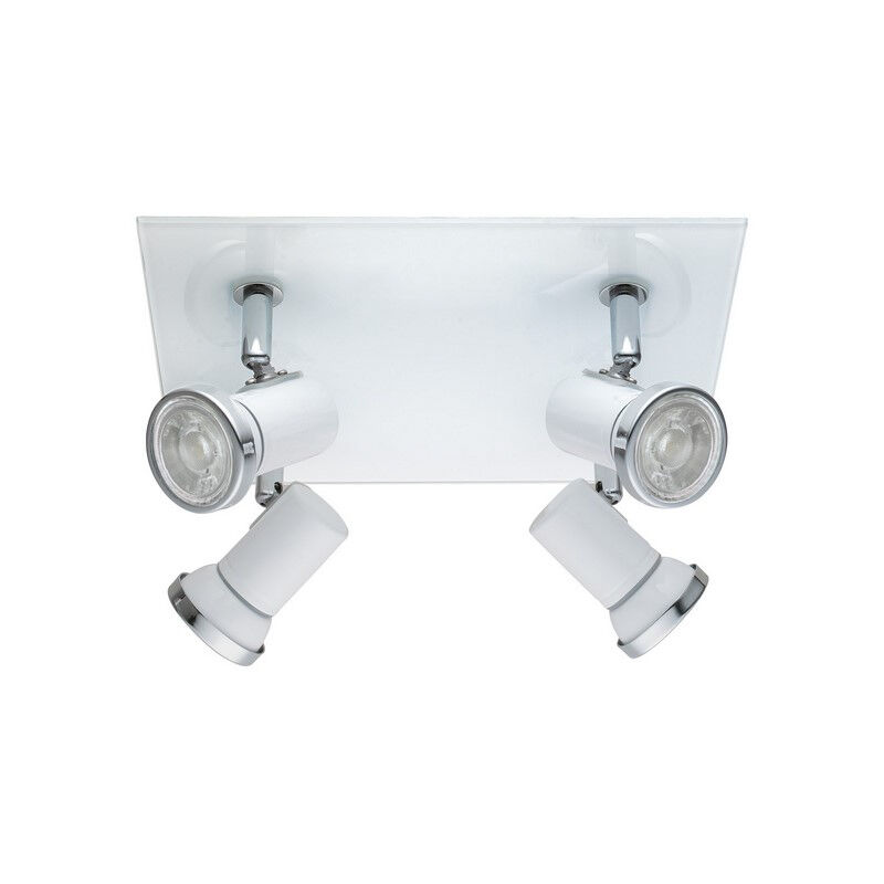 Stalen plafondlamp Jasmijn wit