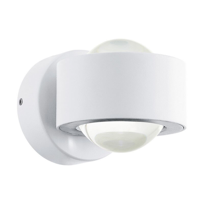 Witte up down wandlamp glas, Beerd, 3W, 3000K LED