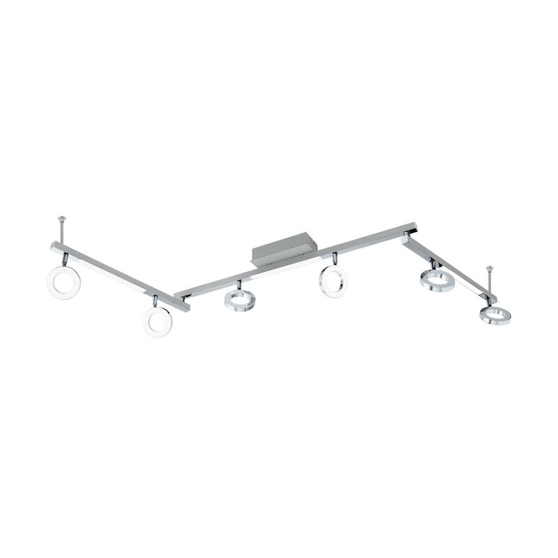 Chromen moderne plafondspot, Madelinde, aluminium, 3w 3000K (warm wit) LED