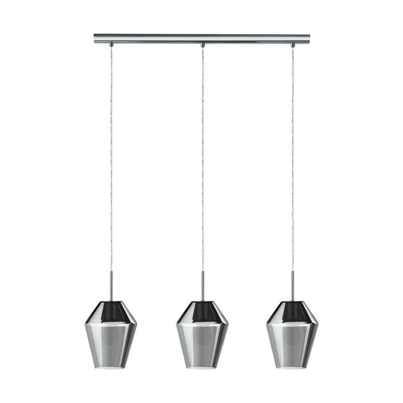 Grijze moderne hanglamp glas, Carl