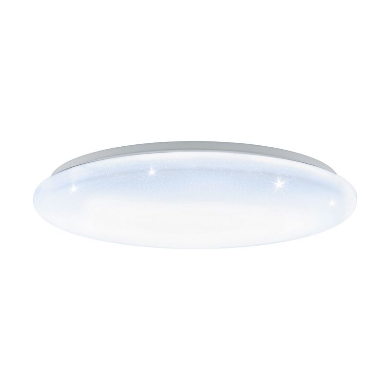Witte plafonnière staal, Patryk, 40W, white switch LED
