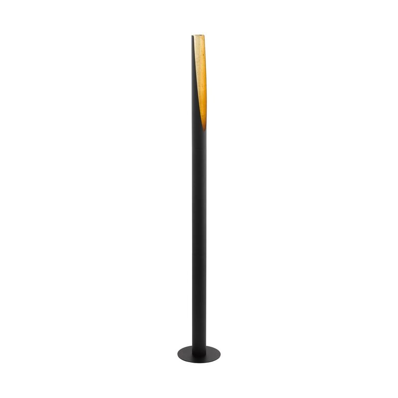 Zwarte moderne vloerlamp, Aloysius, staal