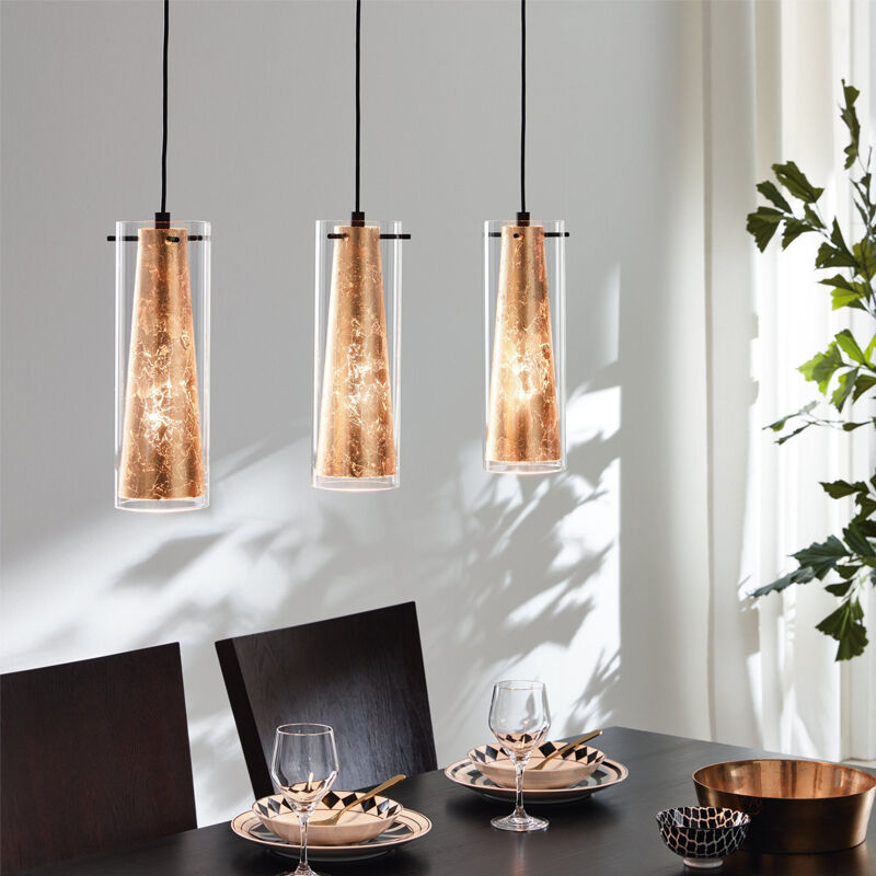 Gouden moderne hanglamp glas, Barceno