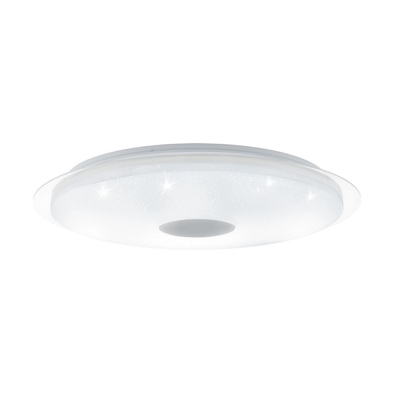 Witte plafonniere Dunya, groot, staal, met verstelbare lichtkleur