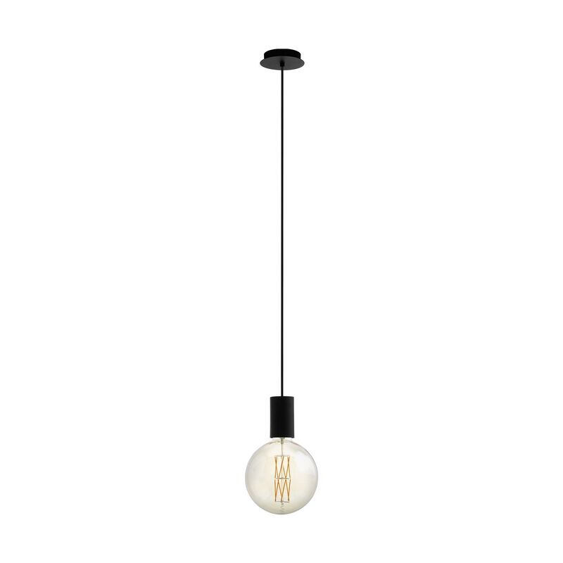 Zwarte hanglamp staal, Samed