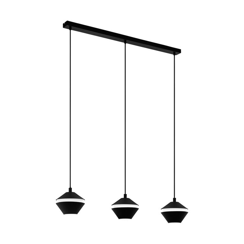 Zwarte retro hanglamp staal, Rivelino
