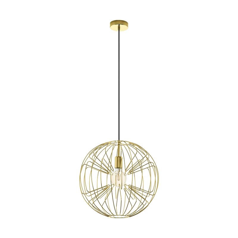 Gele industriële hanglamp staal, Josiah