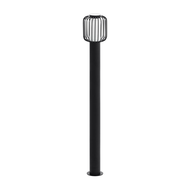Zwarte moderne buitenlamp, Latife, staal, IP44