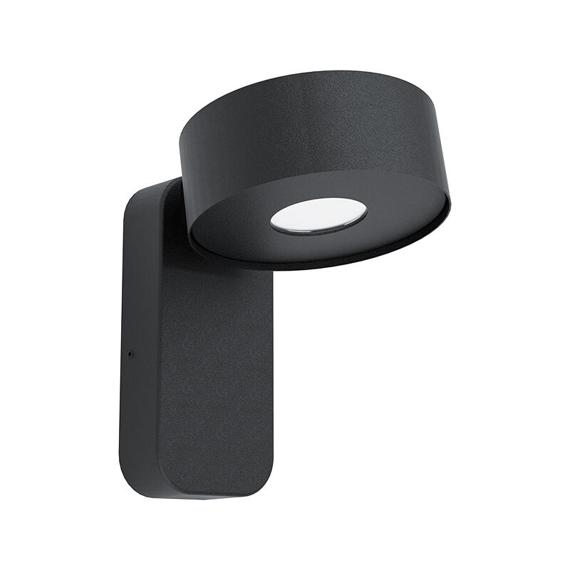 Zwarte moderne buitenlamp, Liliana, staal, 6w 3000K (warm wit) LED