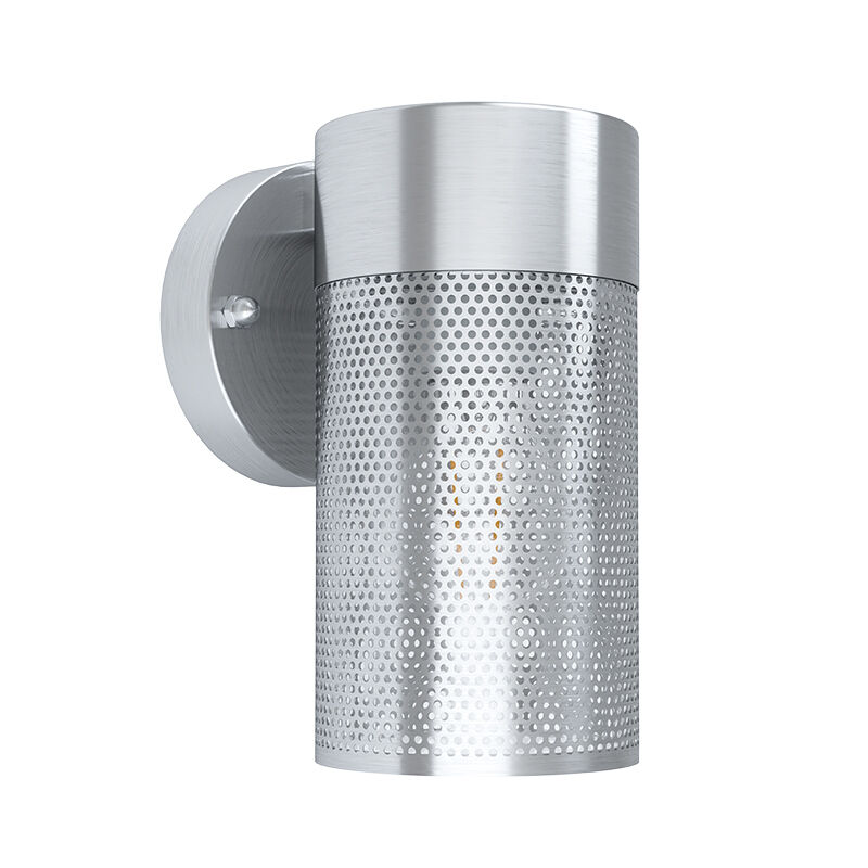 Zilveren moderne buitenlamp, Liliane, rvs, IP44