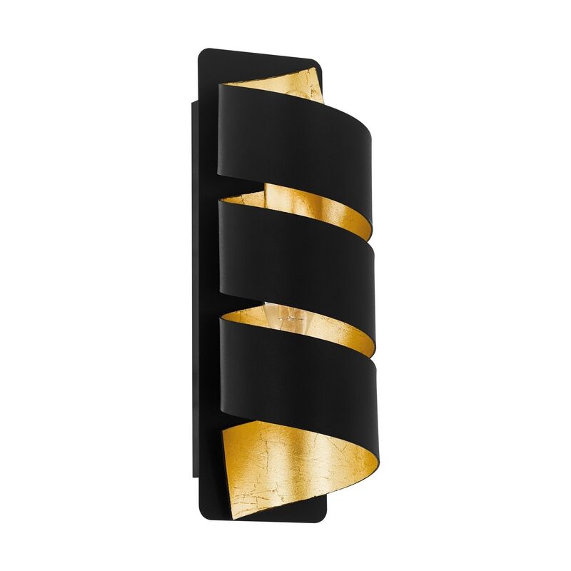 Zwarte moderne wandlamp, Niek, staal