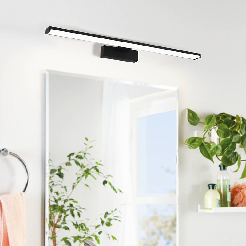 Zwarte spiegelverlichting kunststof, Nancy, 11W, 4000K LED, IP44