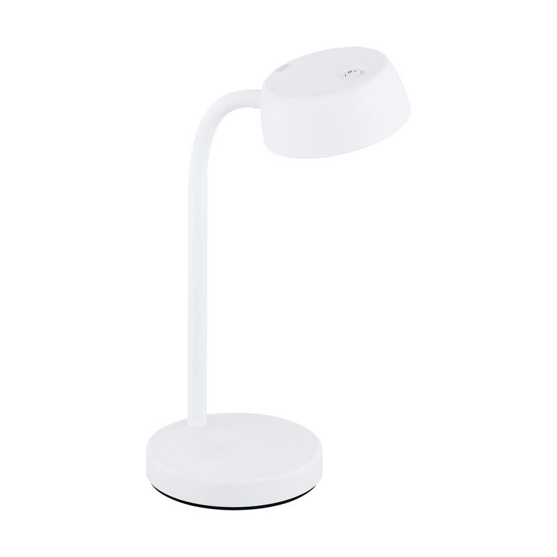 Witte tafellamp Annelin, kunststof