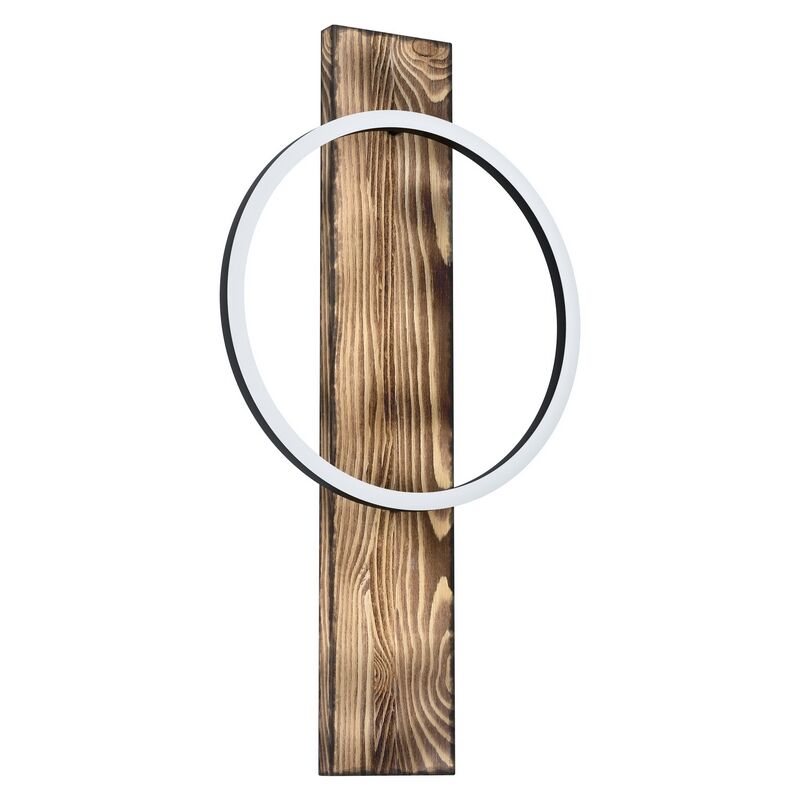 Zwarte landelijke wandlamp, Annebel, staal, 12w 3000K (warm wit) LED