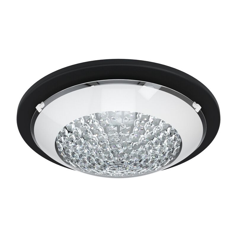 Zwarte plafonniere Geeske, staal, 11w 3000K (warm wit) LED