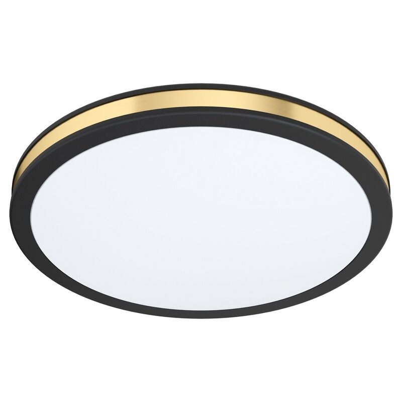 Zwarte moderne plafonniere, Rivano, staal, 11w 3000K (warm wit) LED