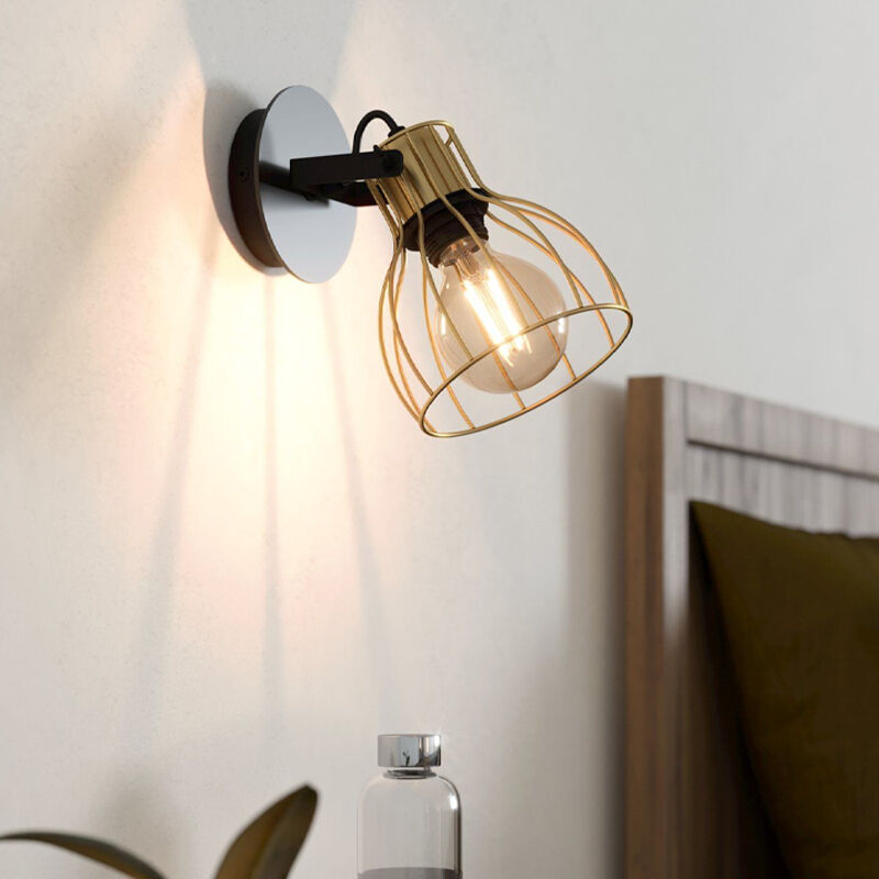 Gouden industriële wandspot aluminium, Tjarda