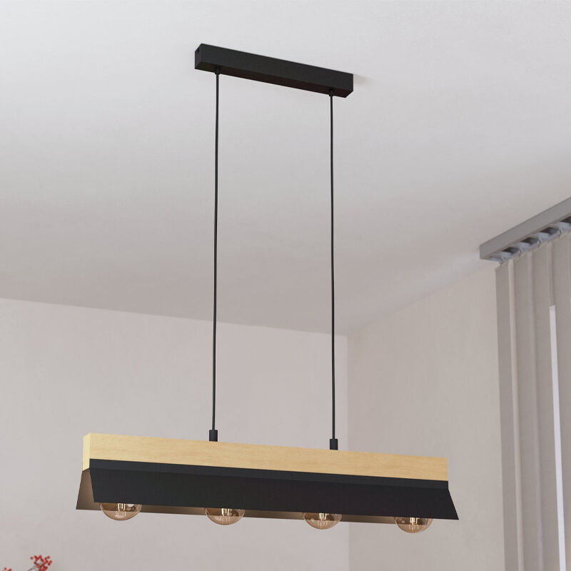 Zwarte industriële hanglamp aluminium, Kyla