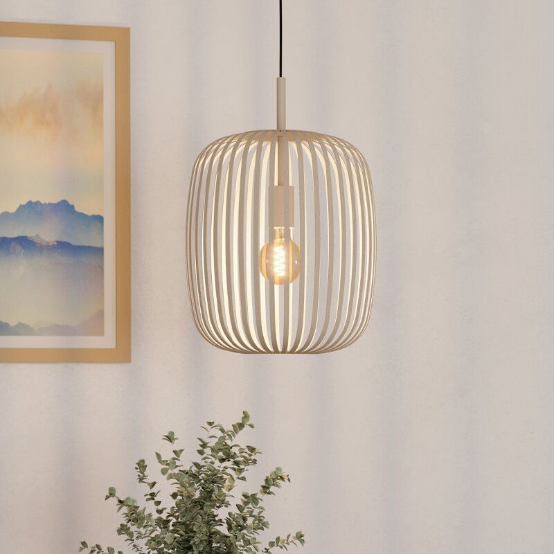Beige industriële hanglamp aluminium, Pietro