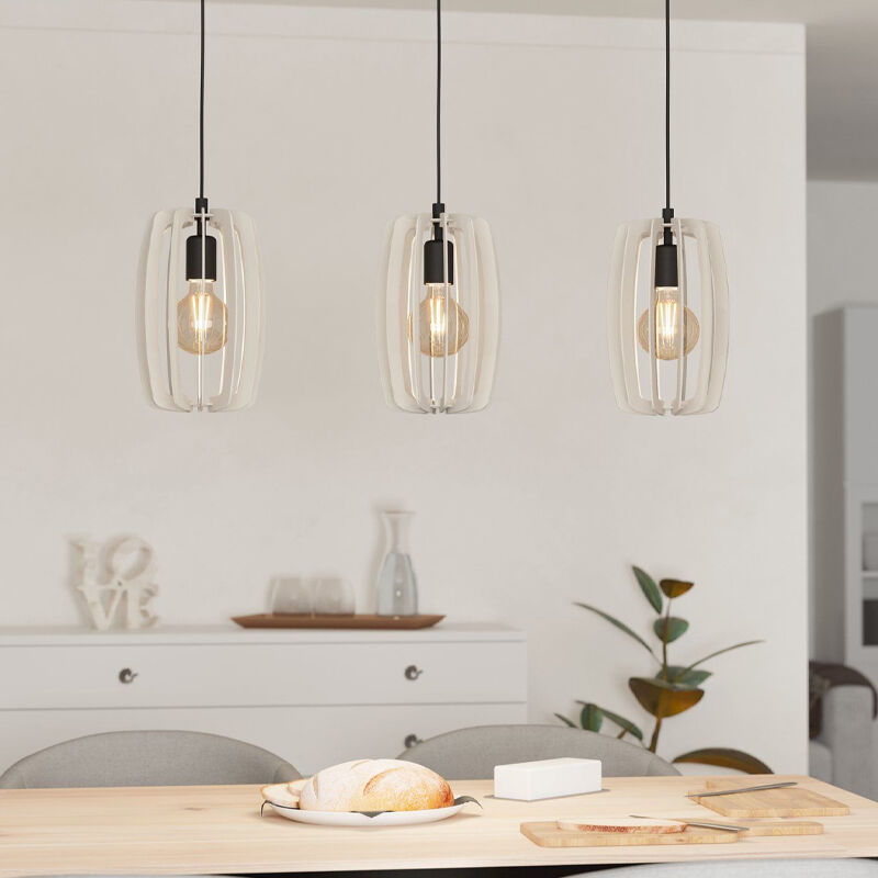 Houten hanglamp grijs, Wilko