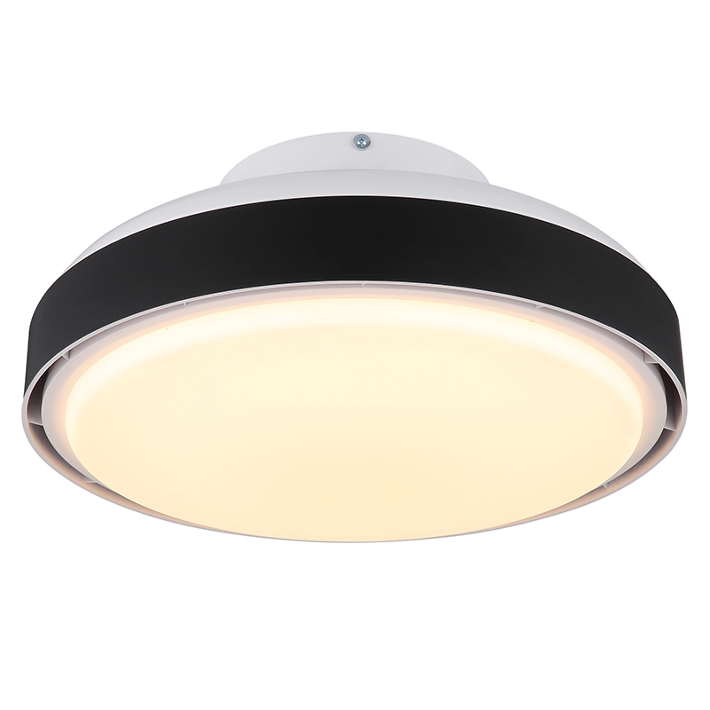 Zwarte moderne plafondventilator kunststof, Madhavi, 40W, warm tot koud wit verstelbare LED, met afstandsbediening