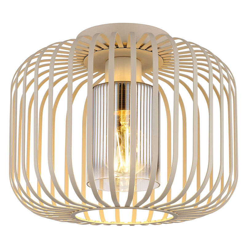 Beige industriële plafondlamp metaal, Jolanda