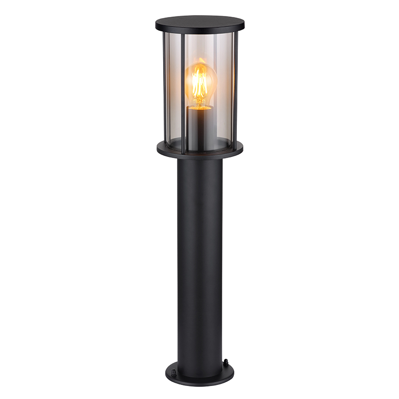 Zwarte moderne buitenlamp rvs, Kors, IP54