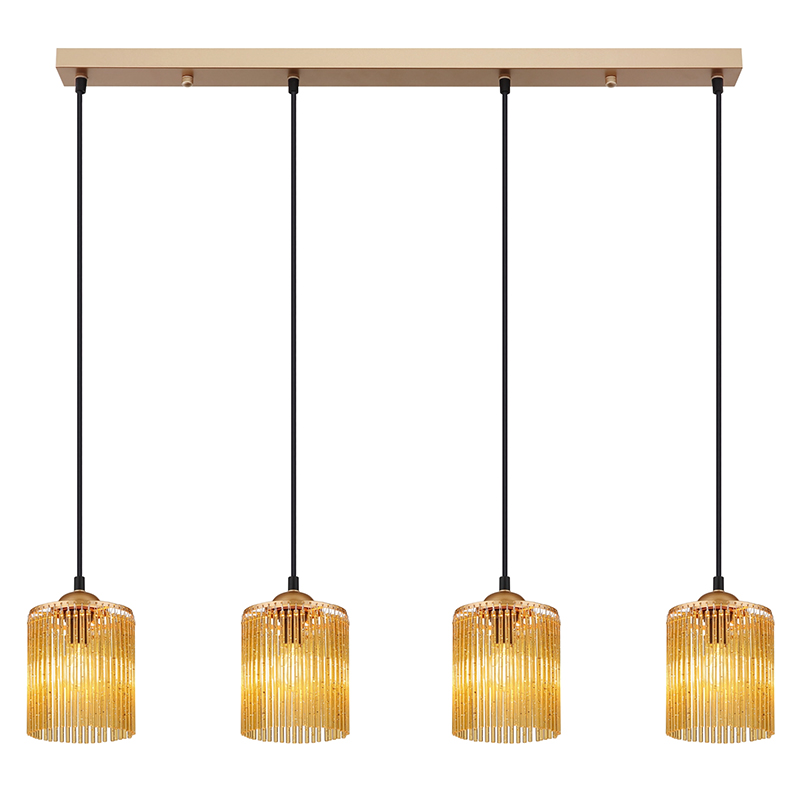 Amberkleurige design eettafel hanglamp acryl, Marthijn