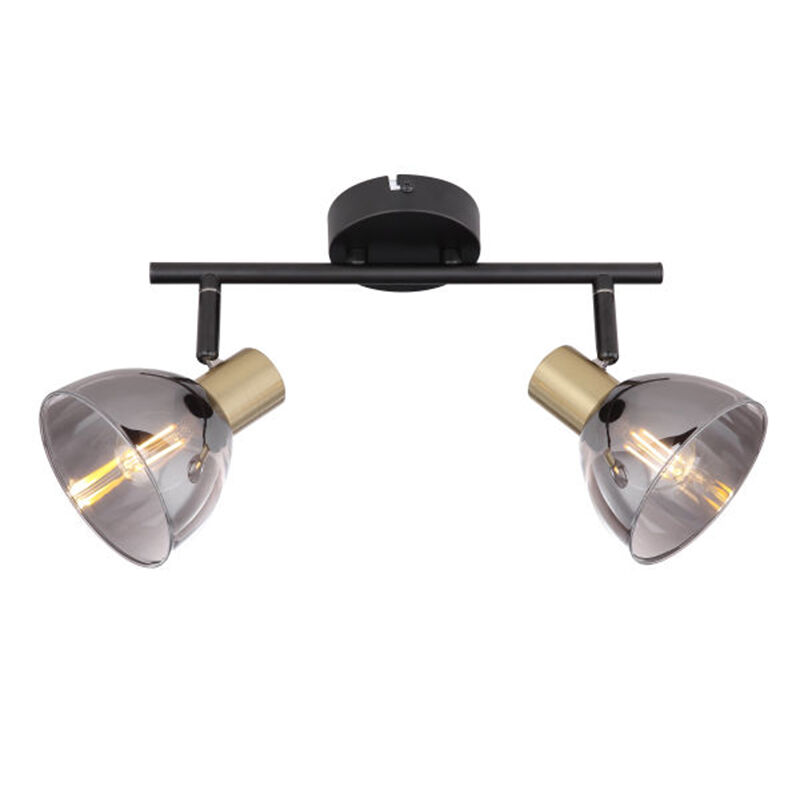 Gouden plafondspot Arthur, glas, modern