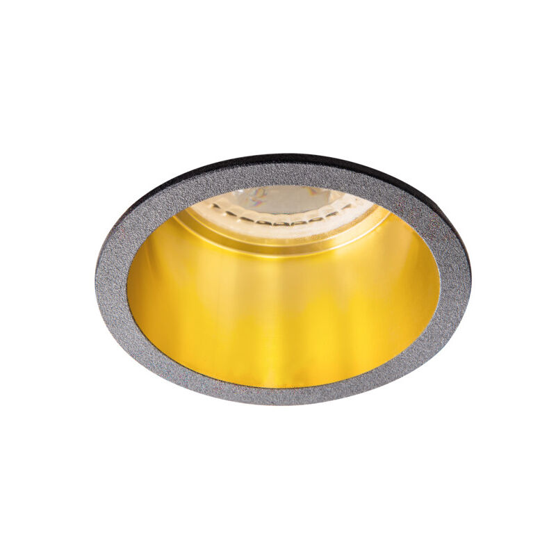 Zwart met gouden inbouwspot Selin, aluminium