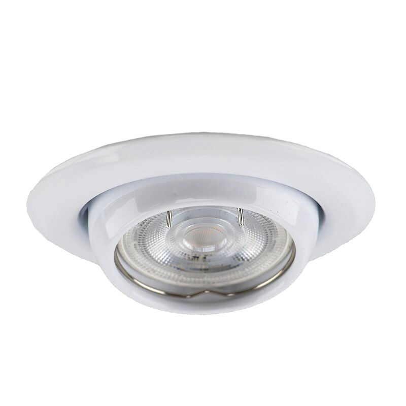 Witte inbouwspot Ando, kantelbaar