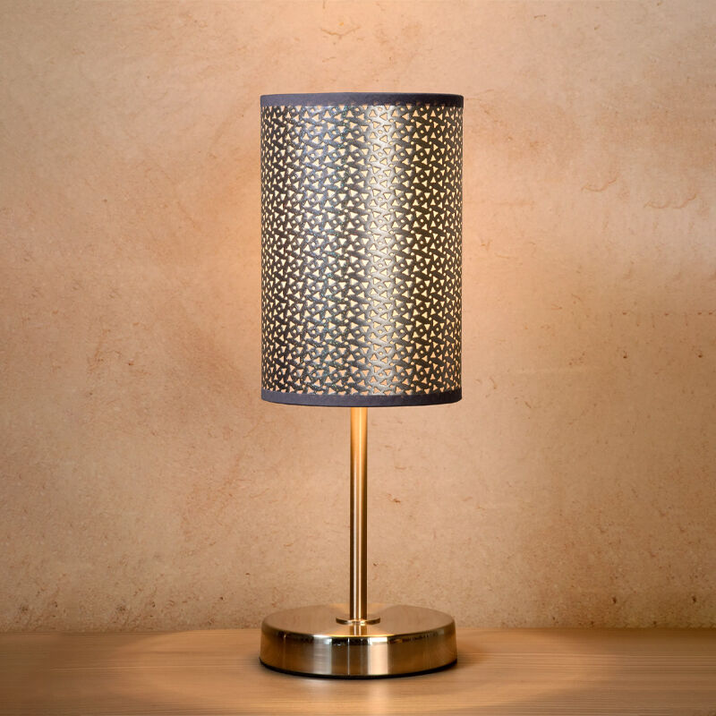 Moda 02 tafellamp zilver - Motief op kap