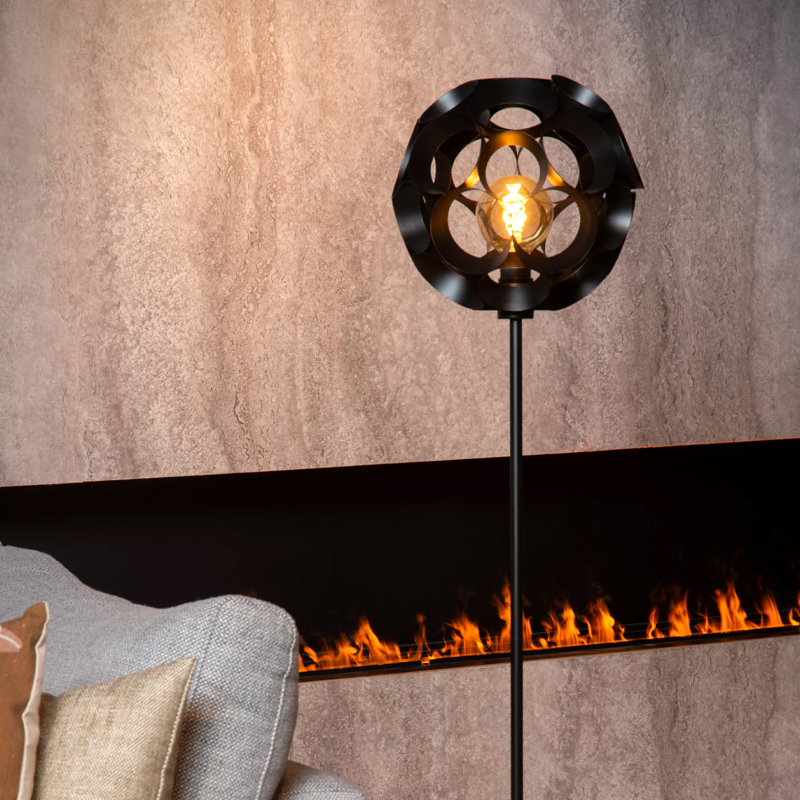 Zwarte vloerlamp modern, Hannelore