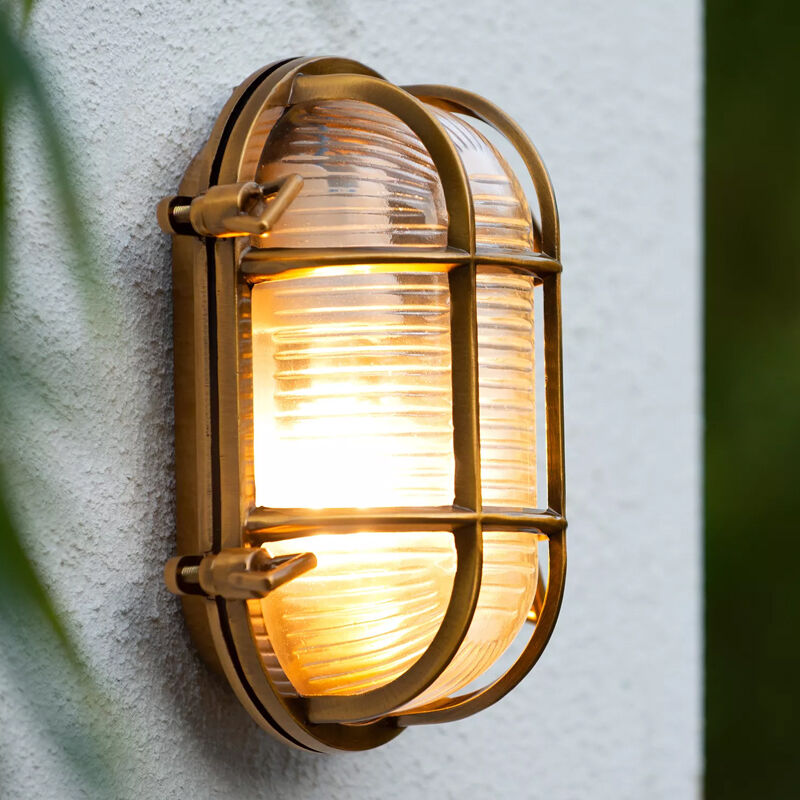 Gouden buitenlamp Dudley, aluminium, IP65
