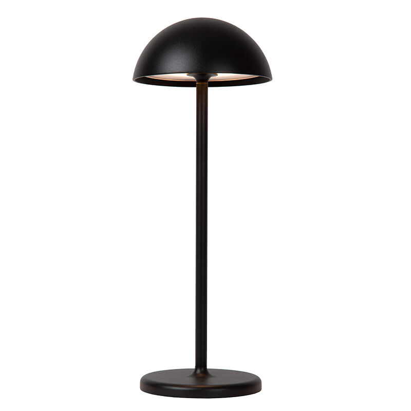 Zwarte buiten tafellamp retro, Joy, 1,5W, 3000K LED, IP54, met touchdimmer