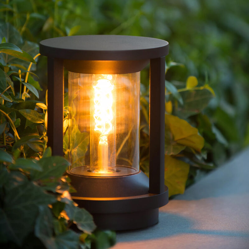 Zwarte buitenlamp Cadix, aluminium