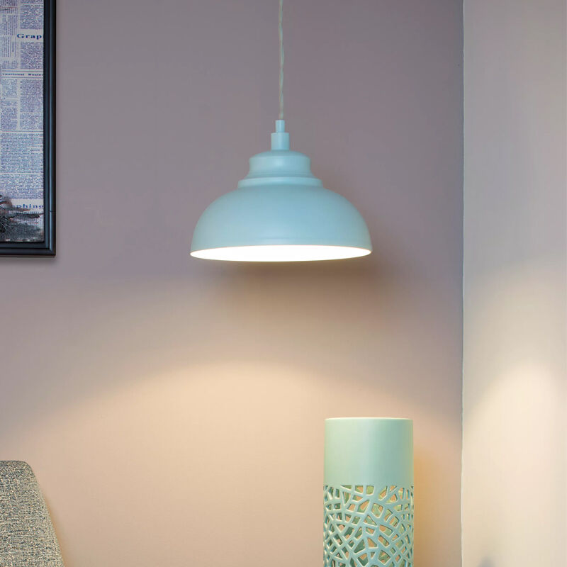 Blauwe hanglamp Isla, modern