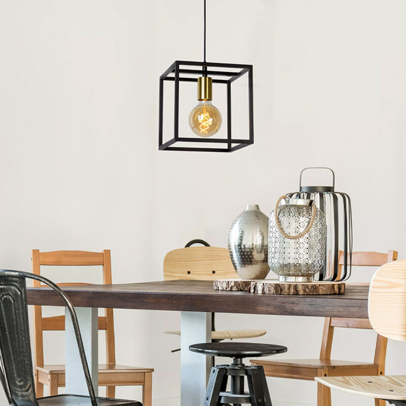 Zwarte hanglamp Ruben, metaal