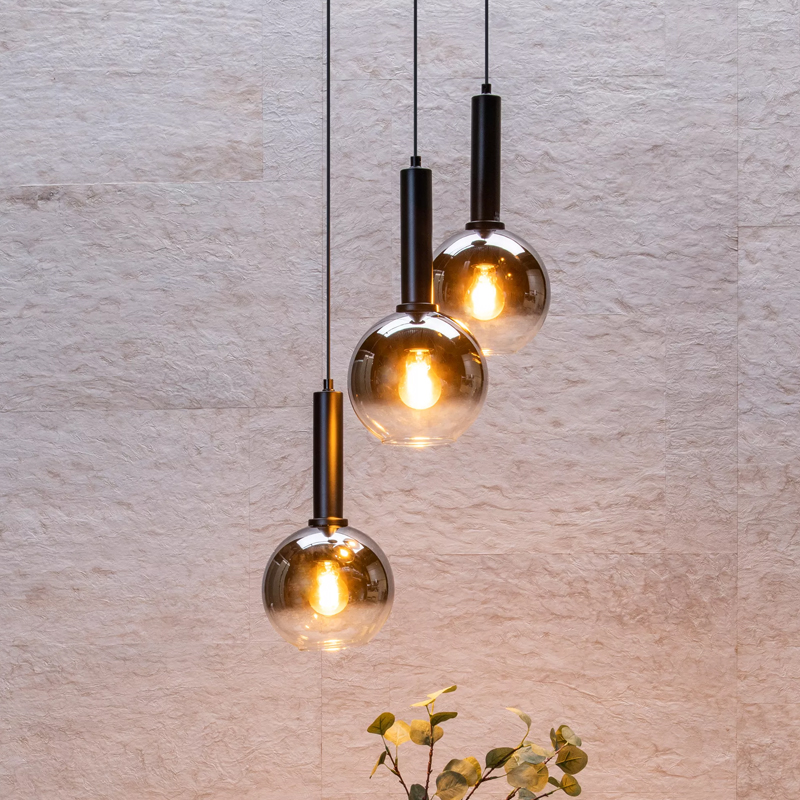 Zwarte hanglamp modern, Marius