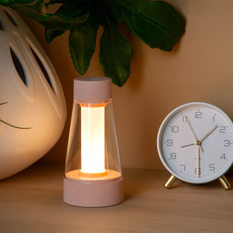 Roze oplaadbare buiten tafellamp modern, Lorali, 1,2W, 2700K LED, IP44, met touchdimmer