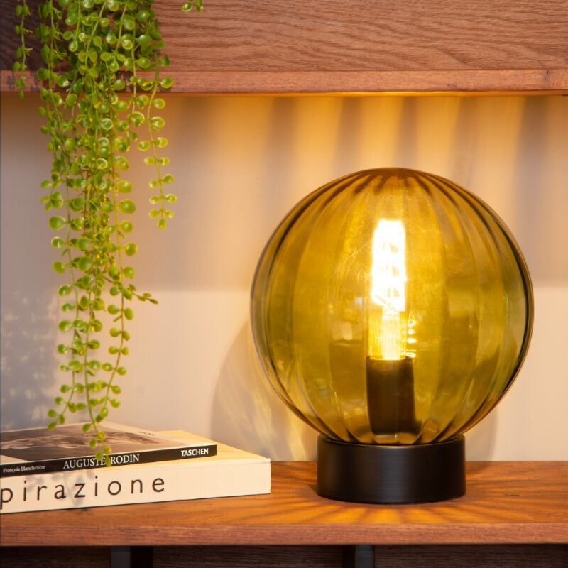 Groene tafellamp retro, Monsaraz, met schakelaar