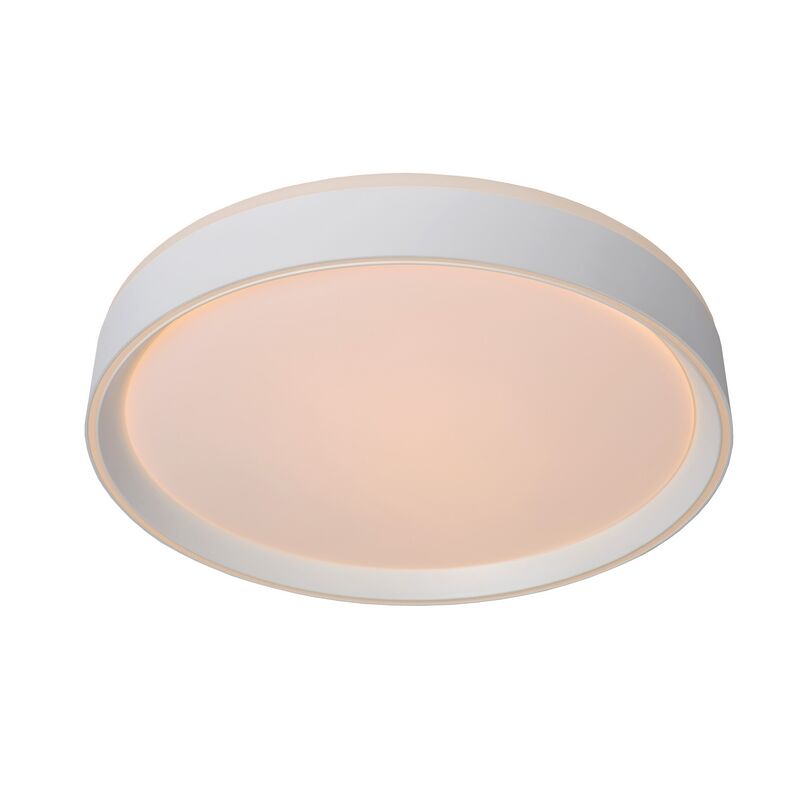 Witte plafonniere Nuria, acryl, 18w warm wit licht