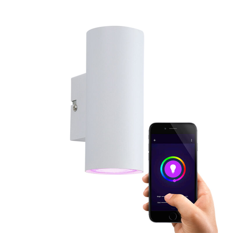 Moderne smart wandlamp wit, Elena, 9W, RGBW