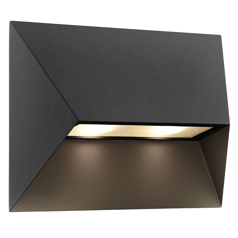 Zwarte buitenlamp modern, Pontio, IP54
