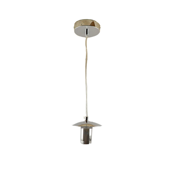 Metalen hanglamp zonder kap chroom, Minne