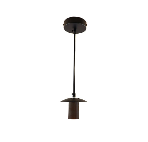 Metalen hanglamp zonder kap zwart, Minne