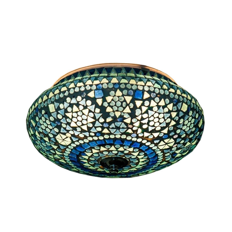 Blauwe oosterse plafonnière mozaïek, Mimoun